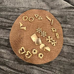 Gold Geometric Earring Set Photo 0