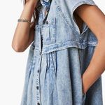 Free People Ronnie Denim Mini Shirtdress Photo 3