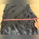 Rickie Freeman Teri Jon Navy Ruffle Tiered Formal Gown w/ Rosette Bow Strap Photo 12