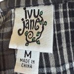 Ivy Jane  Black and‎ White Plaid Yellow Red Embroidery Tunic Sz M Photo 6