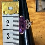 Rose De France Amethyst Marquise Cut Sterling Silver Ring Size 8 Photo 6