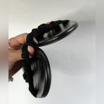 Jenni Kayne Leather Strappy Flat Slides Sandals Suede Black Size 37 Photo 2