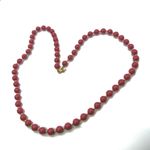 Monet red and gold tone vintage beaded necklace Photo 7