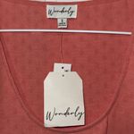 Wonderly  Short Sleeve Top Airflow U-Neck Woven Shirt Women’s S Small Coral Photo 4