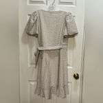 Draper James RSVP Seersucker Wrap Dress Puff Sleeve Ruffle Hem Preppy Small Photo 2