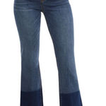 Spanx High-Rise Cropped Two Tone Denim Flare Jeans Style #20231R, Small Photo 0