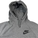 Nike Rally Fleece Pullover Hoodie Funnel Neck Womens Size Small Gray Performance Photo 3