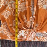ZARA  Orange Paisley Mini Skirt Set Photo 9