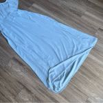 Show Me Your Mumu  Caitlyn Ruffle Maxi Dress Cold Shoulder Steel Blue Chiffon M Photo 6