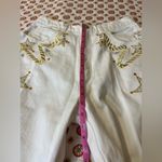 NWT Vintage 80s Country Western Metallic Gold Mom Jeans Size 10 White Photo 9