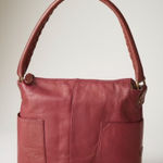 Sundance Burgundy Leather Double Pockets Simplicity Tote Handbag Red Photo 0