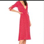 AUGUSTE Daphne Tie Sleeve Dress boho REVOLVE floral classic casual winter $248 Red Size 6 Photo 2