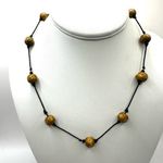 Brown Chinese beaded cord necklace Photo 3