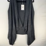 Splendid  Charcoal Gray Cotton Wool Blend Cardigan Sweater Vest Women Size Small Photo 2