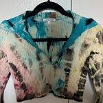 Cotton Citizen  X Revolve Ibiza Cropped Polo Shirt Kaleidoscope Sky Photo 2