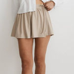 Madewell ‎ MWL Tan Cream Flex Wrap Skort Photo 0