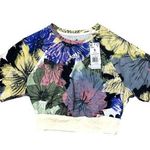 Adidas  Multicolor Floral Print Crop Tee NEW Photo 0