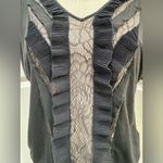 EXPRESS  Tank Top XS – Floral Lace, Ruffle Detail, Stretch Hem Photo 1