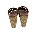 Sam Edelman  Devon Strappy Wedge Sandal Saddle Leather Woven Espadrille Size 8.5 Photo 3