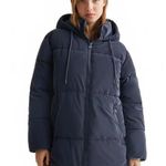 Mango Teen's Long Quilted Puffer Jacket Navy NWT Photo 2