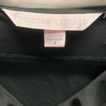 Victoria's Secret  Top Womens Small‎ Black V Neck Ruffle Collar Button Sleep Sheer Photo 2