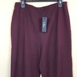 Lulus NWT  Women’s Burgundy Open Leg Slit Trouser Dress Pants Photo 1