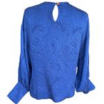 Etro Paisley Silk Puff Sleeve Blouse in Blue Size 38 (IT)/Small Photo 2