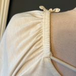 The Comfy Crochet Lace Off White Top Knit Tie Back Womens Small Photo 8