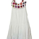 Slate + Willow White Boho Crochet Top Ruffles Flowy Midi Dress Size Medium Photo 6