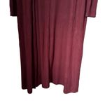 Forever 21  Womens Sz M Duster Cardigan Midi Long Length Maroon Red Side Slits Photo 2