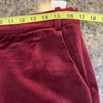 Traffic People Large Burgundy Corduroy Wide Leg Flare Pants Velvet 31" Inseam Red Photo 8