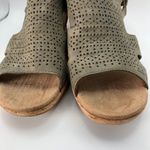 Rockport Cobb Hill Olive Green Leather Perforated Wedge Sandals‎ Size 9.5W Photo 4