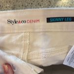 Style & Co . Women's White Skinny Leg Jeans Photo 3