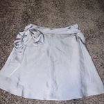 Le lis  Shimmering Blue Satin Mini Skirt Photo 0