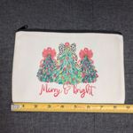 Colorful Christmas Tree Zippered Pouch White Photo 4