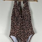 Kona Sol  Gold Ring Animal Print One Piece Swimsuit Photo 0