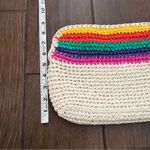Carpetbags of America Rainbow Straw Clutch Purse Tan Photo 2