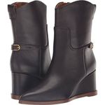 Franco Sarto Purple Etta Pointed Toe Wedge Booties Ankle Boots Size 5.5M Western Photo 0