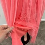 Christina Wu Bridesmaid Dress Style 22725 Size 4 Gold Sequin with Coral Tulle Photo 8