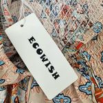 Ecowish Off Shoulder Romper Strapless Floral Print Striped Jumpsuit Med NWT Photo 10