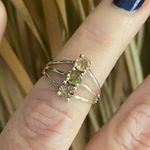 Natural Multi Tourmaline Solid Sterling Silver Ring Size 6 Photo 3