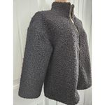 Anne Klein Black Fuzzy Zippered Sweater Jacket Sz S NWT cottage classic Photo 2