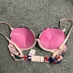 Victoria's Secret NWT PINK Victoria’s Secret Tropical Hibiscus Monstera Super Push Up Bra 32B Photo 2