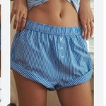 Anthropologie The Wren Stripe Boxer Shorts: Rolled Edition Size L Photo 2
