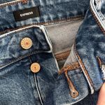 EXPRESS Womens Mid Rise Boyfriend Jeans Blue Distressed Stretchy Size 16 R Photo 7