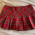 Wet Seal Red Plaid School Girl Skirt Photo 0