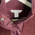 Athleta Cozy Sherpa Snap Sweatshirt Spiced Cabernet #466888 Sz XS Photo 6
