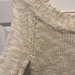 Unionbay VTG  Cream‎ Sweater Loose Knit Boat Neck Off Shoulder Size Large Photo 2