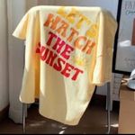 Let’s Watch The Sunset Short Sleeve Graphic Tee XS Yellow Photo 5