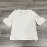 Dylan  Women's Light Pink Ruffle Sleeve Tee Medium Oversized Cotton Top Photo 1